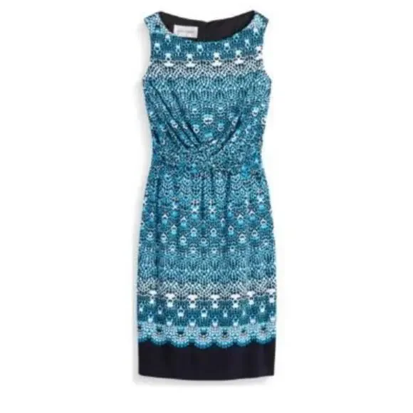 Donna Morgan Blue Janeen Jersey Dress Size 12 - Picture 1 of 6